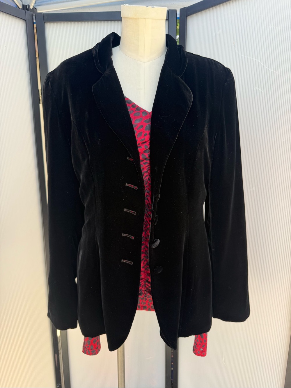 Kenar Black Velvet Women's Blazer Jacket